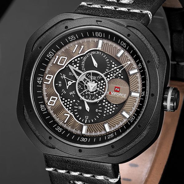 2018 naviforce luxury men watch brand sports watches analog quartz date week display 30m waterproof clock relogio masculino, Slivery;brown
2018 naviforce luxury men watch brand sports watches analog quartz date week display 30m waterproof clock relogio masculino, Slivery;brown