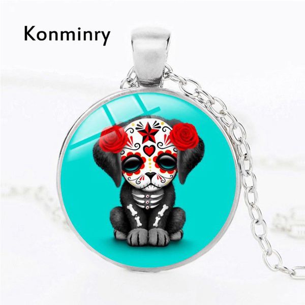 konminry cute day of the dead cat necklace quality glass dome pendant skeleton animal design necklace women men jewelry, Silver
konminry cute day of the dead cat necklace quality glass dome pendant skeleton animal design necklace women men jewelry, Silver