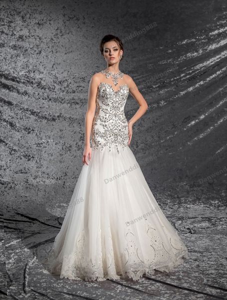 grace ivory tulle jewel applique beads mermaid wedding dresses bridal pageant dresses wedding attire dresses custom size 2-16 zw612173, White
grace ivory tulle jewel applique beads mermaid wedding dresses bridal pageant dresses wedding attire dresses custom size 2-16 zw612173, White