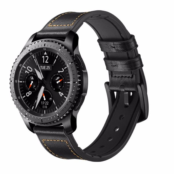 leather watchband strap for samsung gear s3 frontier/classic band 22mm sport silicone wristband bracelet belt rubber, Black;brown
leather watchband strap for samsung gear s3 frontier/classic band 22mm sport silicone wristband bracelet belt rubber, Black;brown