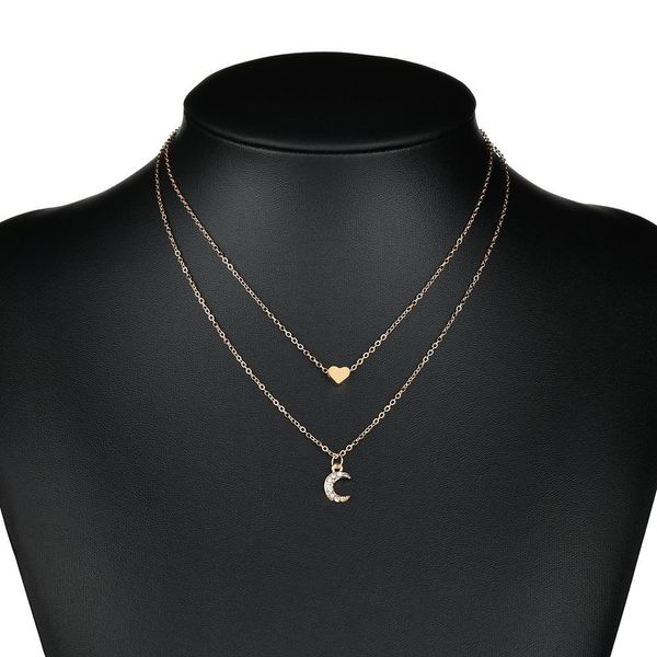 hosewye new boho jewelry 2 layers heart choker necklaces for women moon fashion pendant vintage collier choker necklace, Golden;silver
hosewye new boho jewelry 2 layers heart choker necklaces for women moon fashion pendant vintage collier choker necklace, Golden;silver