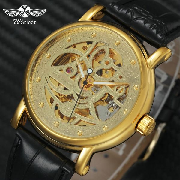 winner golden men women mechanical watches skeleton crystal decoration dial lover's wristwatches gift, Slivery;brown
winner golden men women mechanical watches skeleton crystal decoration dial lover's wristwatches gift, Slivery;brown