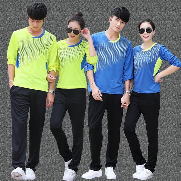 new men women badminton wear long-sleeved suits polyester quick-drying absorbent table tennis long-sleeved pants training suits tennis shirt, White;yellow
new men women badminton wear long-sleeved suits polyester quick-drying absorbent table tennis long-sleeved pants training suits tennis shirt, White;yellow