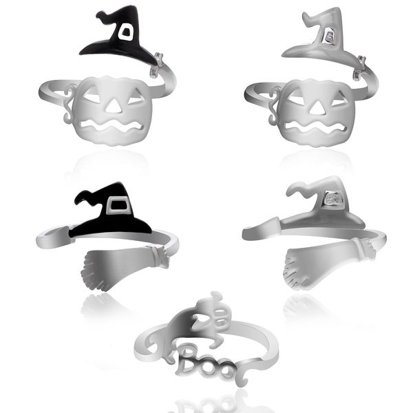 2018 open adjustable sliver alloy witch pumpkin rings fashion ghost hollow ring for halloween decor, Silver
2018 open adjustable sliver alloy witch pumpkin rings fashion ghost hollow ring for halloween decor, Silver