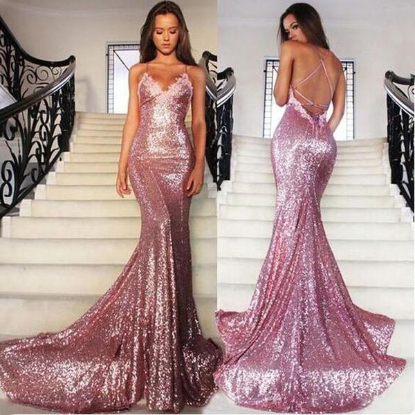 new design sequins pink prom dresses spaghetti straps crisss cross floor length formal party gowns evening dress custom made, Black
new design sequins pink prom dresses spaghetti straps crisss cross floor length formal party gowns evening dress custom made, Black