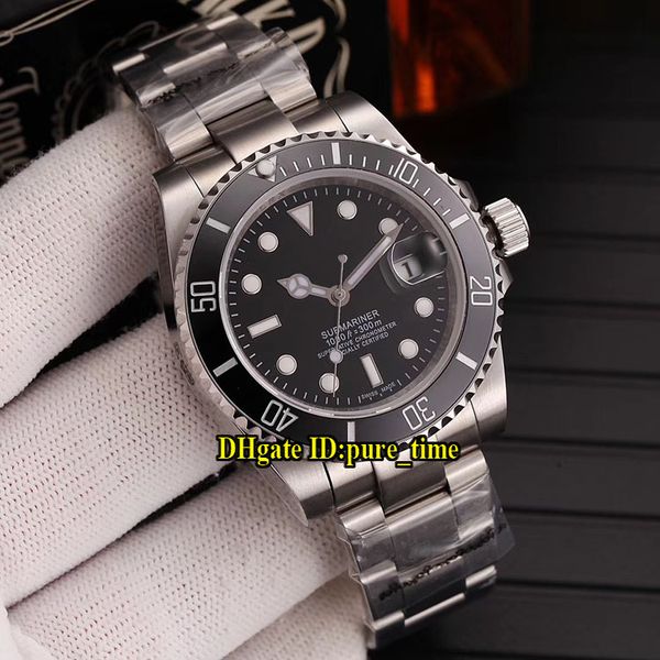 40mm date 116610 black dial japan miyota automatic mens watch black ceramics bezel sapphire glass stainless steel bracelet watches, Slivery;brown
40mm date 116610 black dial japan miyota automatic mens watch black ceramics bezel sapphire glass stainless steel bracelet watches, Slivery;brown