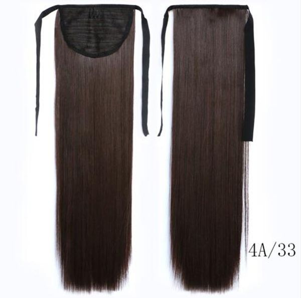 2018 24 inches tie on ponytail hair extension tail hairpiece long straight synthetic women's hair b43, Black 
2018 24 inches tie on ponytail hair extension tail hairpiece long straight synthetic women's hair b43, Black