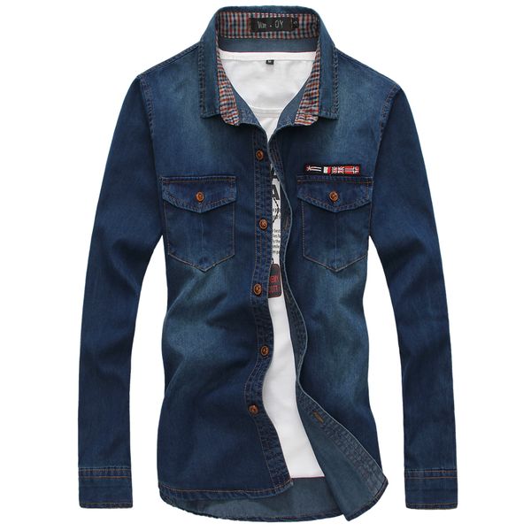 blue mens long sleeve denim shirts autumn sell well cotton shirt male large size s - 5xl, White;black
blue mens long sleeve denim shirts autumn sell well cotton shirt male large size s - 5xl, White;black