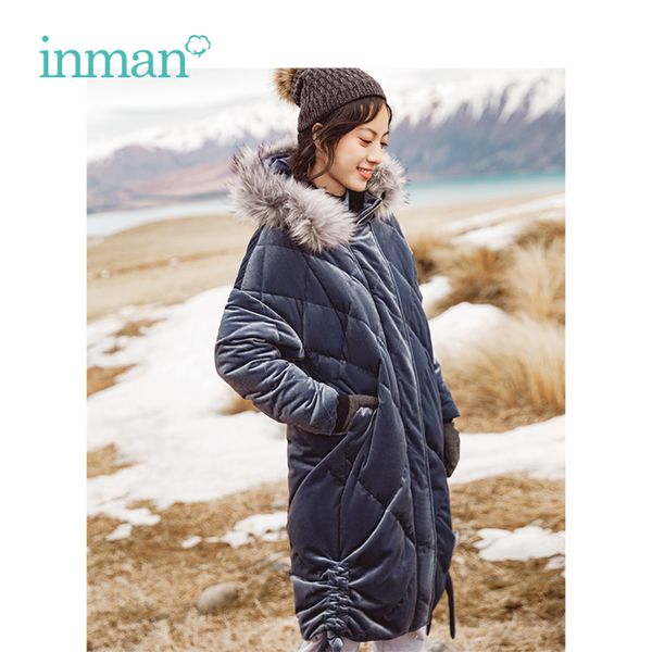 inman 2018 winter new arrival hooded fur collar warm windproof loose korean woman down coat, Black
inman 2018 winter new arrival hooded fur collar warm windproof loose korean woman down coat, Black