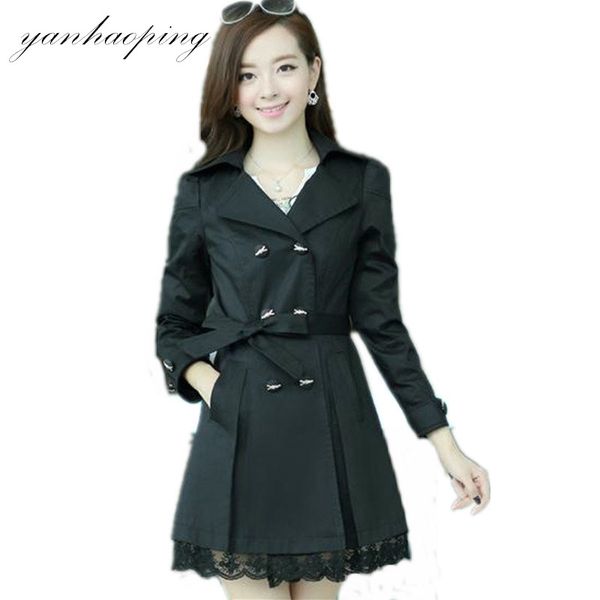 2017 women's double-breasted long slim trench coat autumn fashion new women long sleeve overcoat plus size lace trench coat a190, Tan;black
2017 women's double-breasted long slim trench coat autumn fashion new women long sleeve overcoat plus size lace trench coat a190, Tan;black