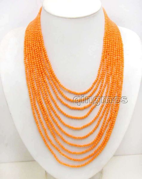 sale small 3-4mm round orange natural coral 18-27'' 10 strands necklace & silver plate clasp-6092 wholesale/retail ing
sale small 3-4mm round orange natural coral 18-27'' 10 strands necklace & silver plate clasp-6092 wholesale/retail ing