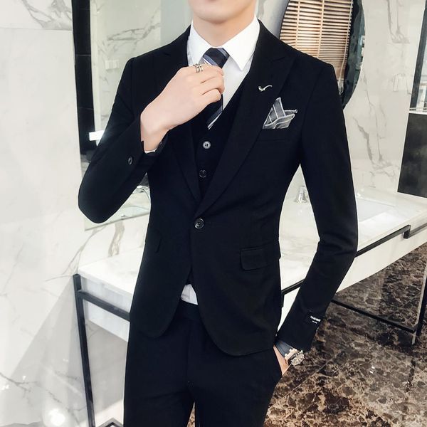suit young men korean slim handsome student casual suit wedding business, White;black
suit young men korean slim handsome student casual suit wedding business, White;black