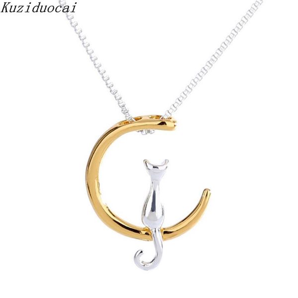 kuziduocai 2018 new fashion fine jewelry crescent moon cat concise metal summer necklaces & pendant for women ladies' gifts n-17, Silver
kuziduocai 2018 new fashion fine jewelry crescent moon cat concise metal summer necklaces & pendant for women ladies' gifts n-17, Silver