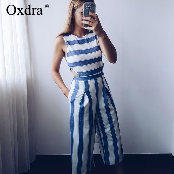 oxdra 2018 new spliced striped jumpsuits casual clothes hollow out sleeveless summer women's clothing for women, Black;white
oxdra 2018 new spliced striped jumpsuits casual clothes hollow out sleeveless summer women's clothing for women, Black;white