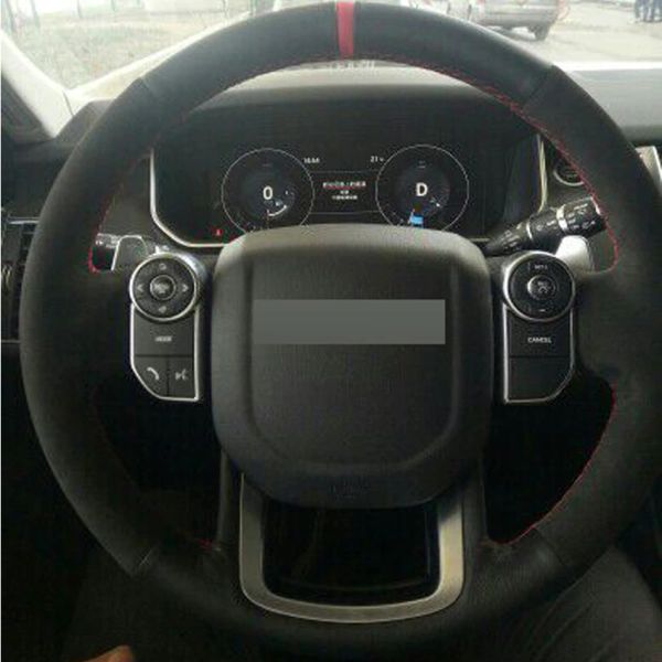 black suede diy hand-stitched car steering wheel cover for land rover range rover 2014 2015
black suede diy hand-stitched car steering wheel cover for land rover range rover 2014 2015