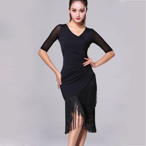 stage wear latin dance dress women fashion short-sleeve tassel one-piece cha cha/rumba/samba/tango dresses, Black;red
stage wear latin dance dress women fashion short-sleeve tassel one-piece cha cha/rumba/samba/tango dresses, Black;red