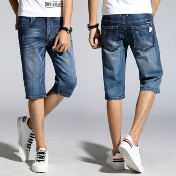 cotton jean shorts cool vintage solid blue shorts for guys 2018 new summer korea style plus size u176, Black
cotton jean shorts cool vintage solid blue shorts for guys 2018 new summer korea style plus size u176, Black