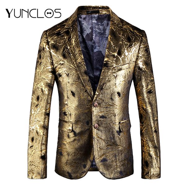 yunclos gold printed men blazer slim fit wedding suit jackets for men cotton blazer jackets americana hombr, White;black
yunclos gold printed men blazer slim fit wedding suit jackets for men cotton blazer jackets americana hombr, White;black