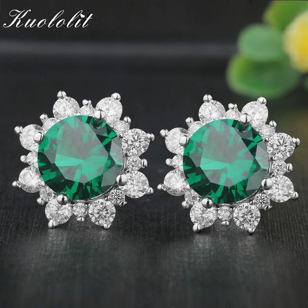 kuololit emerald stud earrings for women 100% solid 925 sterling silver gemstone jewelry engagement gift wholesale jewelry new, Golden;silver
kuololit emerald stud earrings for women 100% solid 925 sterling silver gemstone jewelry engagement gift wholesale jewelry new, Golden;silver