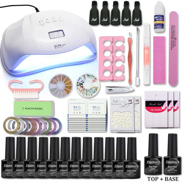 timistory nail set with uv led lamp 72/54/48/40w 12 color soak off nail polish set base gel coat kit manicure tools
timistory nail set with uv led lamp 72/54/48/40w 12 color soak off nail polish set base gel coat kit manicure tools