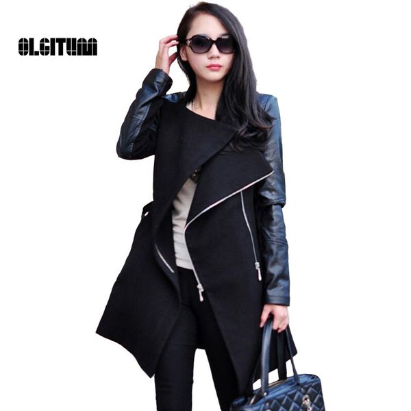Women coat 2017 fa hion women trench autumn winter patchwork women long wool pu leather leeve windbreaker jacket coat 4xl
Women coat 2017 fa hion women trench autumn winter patchwork women long wool pu leather leeve windbreaker jacket coat 4xl