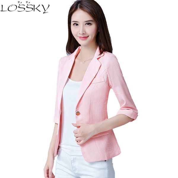 fashion short blazers women plaid three quarter business suits all-match female jackets slim blazer suit 2018 summer feminino, White;black
fashion short blazers women plaid three quarter business suits all-match female jackets slim blazer suit 2018 summer feminino, White;black