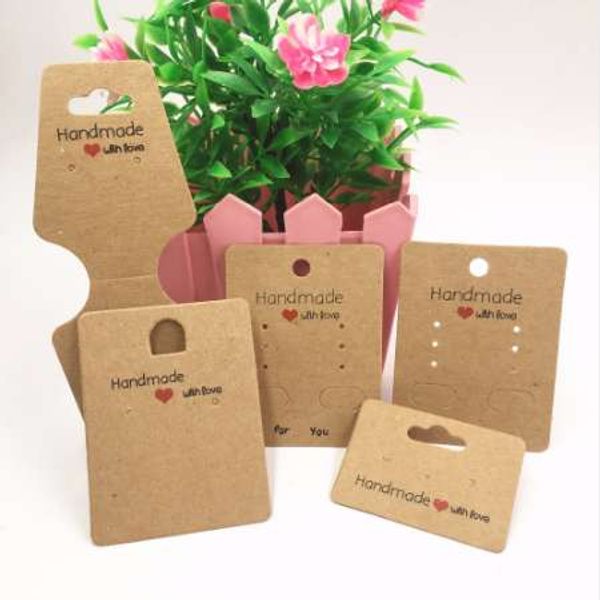 100pcs kraft paper handmade with love jewelry cards,necklace\earring\hairpin packing cards holder set jewelry displays card tags
100pcs kraft paper handmade with love jewelry cards,necklace\earring\hairpin packing cards holder set jewelry displays card tags
