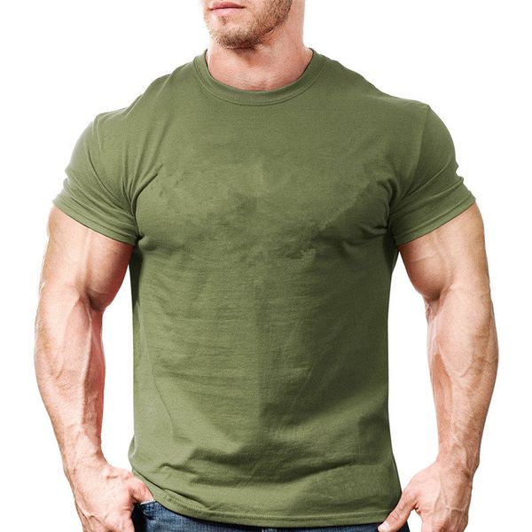 men cotton solid short sleeve t shirt summer gyms fitness workout slim o-neck t-shirt male tee casual army green clothing, White;black
men cotton solid short sleeve t shirt summer gyms fitness workout slim o-neck t-shirt male tee casual army green clothing, White;black