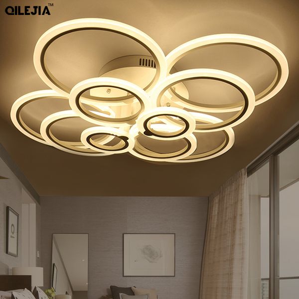 Modern Led Ceiling Lights For Living Room Bedroom White Simple Flush Mount Led Ceiling Lamp Home Lighting Fixtures Ac85-265v