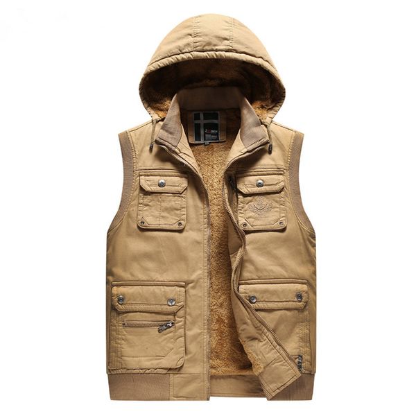 multi pocket jackets sleeveless mens warm vest waistcoats hooded casual coats outdoor outwear overcoat 2018 khahi army green, Black;white
multi pocket jackets sleeveless mens warm vest waistcoats hooded casual coats outdoor outwear overcoat 2018 khahi army green, Black;white