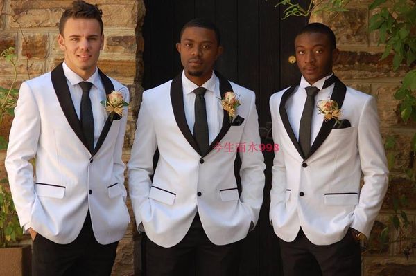 2018 custom made 2 buttons white with black pants groom wear wedding tuxedos groomsmen man formal suit for men, Black;gray
2018 custom made 2 buttons white with black pants groom wear wedding tuxedos groomsmen man formal suit for men, Black;gray