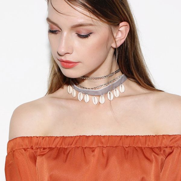 shayao sea shell choker necklace jewelry bohemian beach tassel necklace shell crystal chain for women collar chocker, Silver
shayao sea shell choker necklace jewelry bohemian beach tassel necklace shell crystal chain for women collar chocker, Silver
