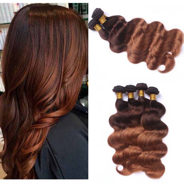 dark brown 4/30# ombre weave wet and wavy peruvian virgin human hair bundles body wave two tone colored remy human hair extensions, Black
dark brown 4/30# ombre weave wet and wavy peruvian virgin human hair bundles body wave two tone colored remy human hair extensions, Black