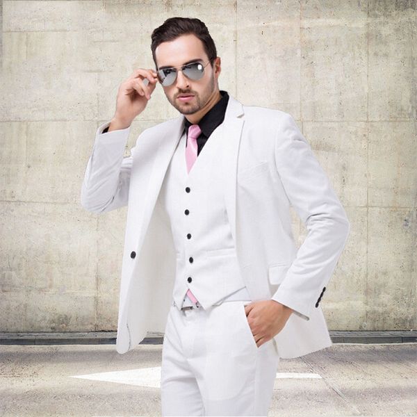 custom made men suits 2018 wedding suit for groomsman white notched lapel blazer 3 pieces tuxedos beath men suits jacket pants vest, Black;gray
custom made men suits 2018 wedding suit for groomsman white notched lapel blazer 3 pieces tuxedos beath men suits jacket pants vest, Black;gray