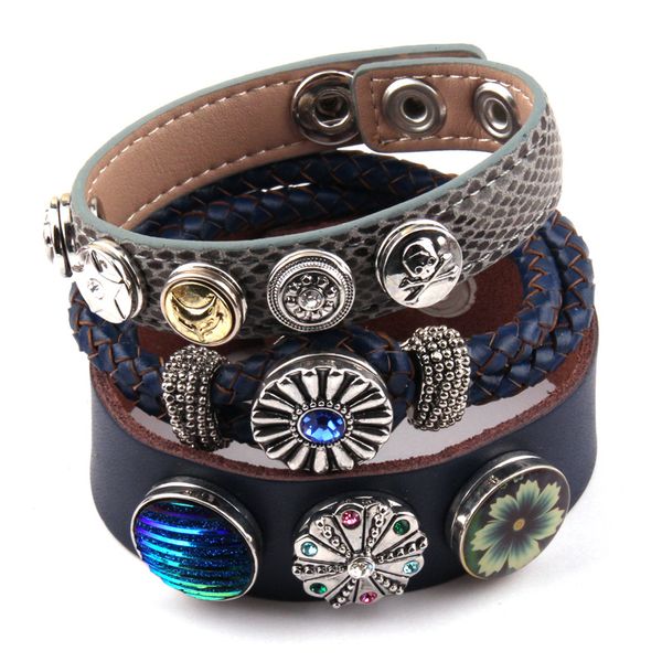 fashion metal button with rhinestone epoxy bracelets for women leather wrap bracelet 3pc set, Golden;silver
fashion metal button with rhinestone epoxy bracelets for women leather wrap bracelet 3pc set, Golden;silver