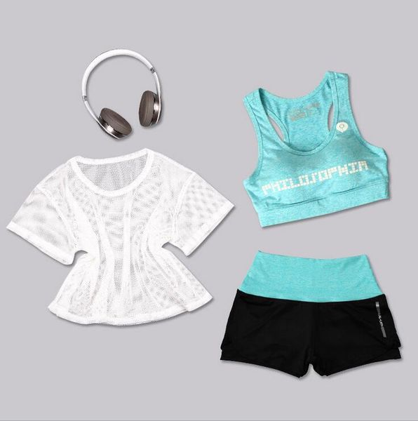women running yoga 3pcs suit sport t-shirt+bra +shorts female gym jogging sport set, White;red
women running yoga 3pcs suit sport t-shirt+bra +shorts female gym jogging sport set, White;red