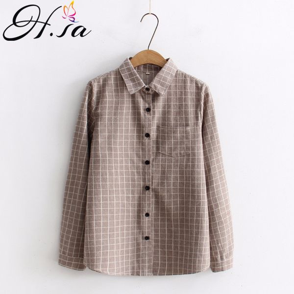 h.sa womens and blouses 2018 long sleeve plaid casual shirts button up formal suit red black blusa feminina chemise femme, White
h.sa womens and blouses 2018 long sleeve plaid casual shirts button up formal suit red black blusa feminina chemise femme, White