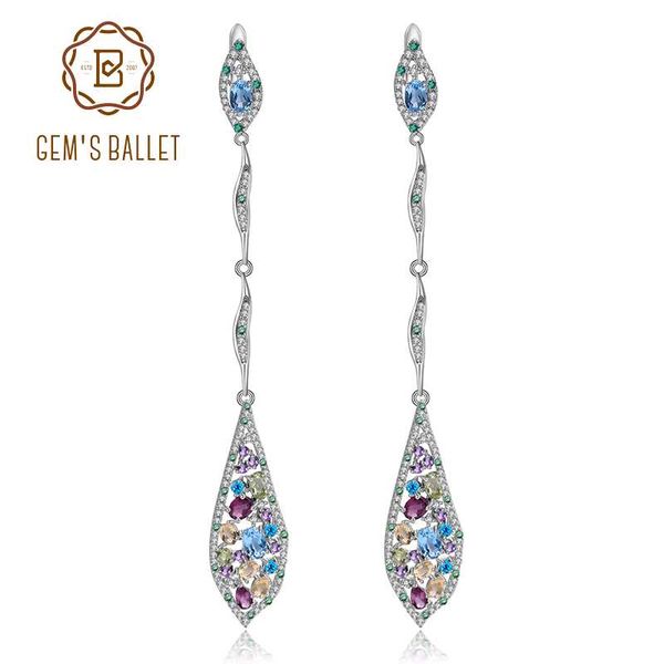 gem's ballet new multicolor natural blue z amethyst peridot citrine 925 sterling silver fashion long drop earrings for women, Golden;silver
gem's ballet new multicolor natural blue z amethyst peridot citrine 925 sterling silver fashion long drop earrings for women, Golden;silver