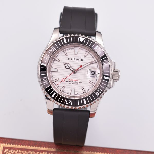 40mm mens black watch rubber strap mechanical watch men's calendar automatic mechanical, Slivery;brown
40mm mens black watch rubber strap mechanical watch men's calendar automatic mechanical, Slivery;brown