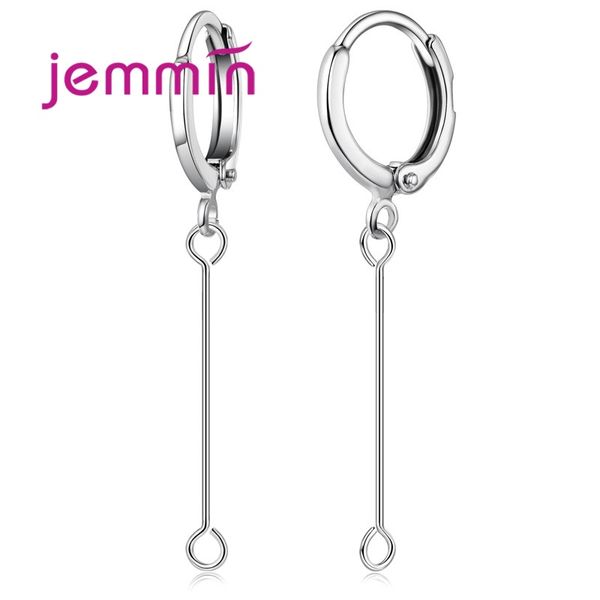 

jemmin 925 sterling silver long dangle earring findings diy earing jewelry accessory components high quality, Golden;silver