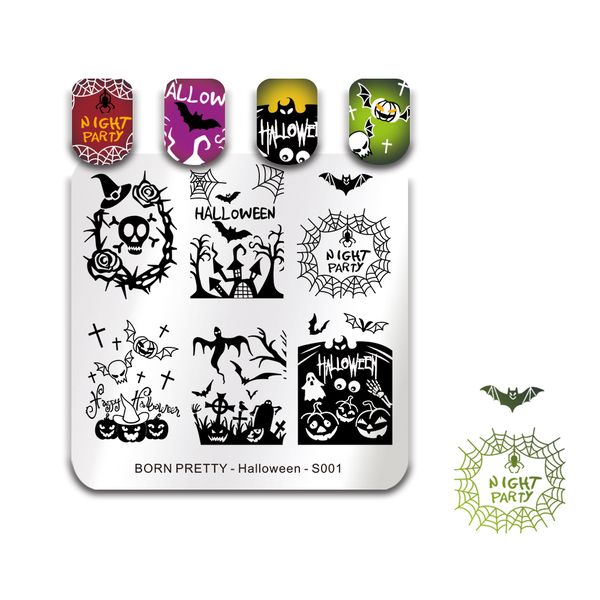 born pretty square nail stamping template halloween series skull spider ghost nail art stamp stamping plate tool plates, White
born pretty square nail stamping template halloween series skull spider ghost nail art stamp stamping plate tool plates, White