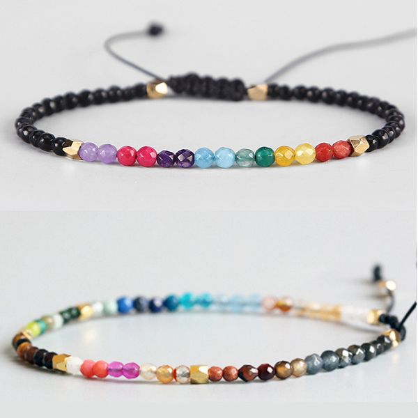 adjustable lucky natural stone 7 chakras bracelet yoga pulsaera 7 chakras meditation pulseira for women reiki prayer 3mm beads, Black
adjustable lucky natural stone 7 chakras bracelet yoga pulsaera 7 chakras meditation pulseira for women reiki prayer 3mm beads, Black