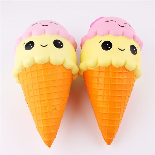 

in stock 22cm squishy double smiley face icecream jumbo smulation dcompression slow rising sweet scented charms food rebound bread kid