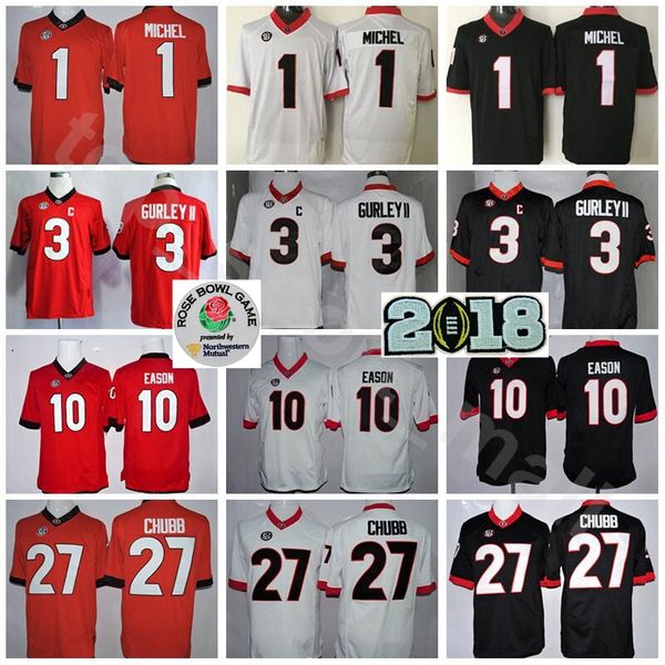 college football 27 nick chubb jersey georgia bulldogs 1 sony michel 3 todd gurley 10 jacob eason 11 jake fromm 34 herchel walker, Black
college football 27 nick chubb jersey georgia bulldogs 1 sony michel 3 todd gurley 10 jacob eason 11 jake fromm 34 herchel walker, Black