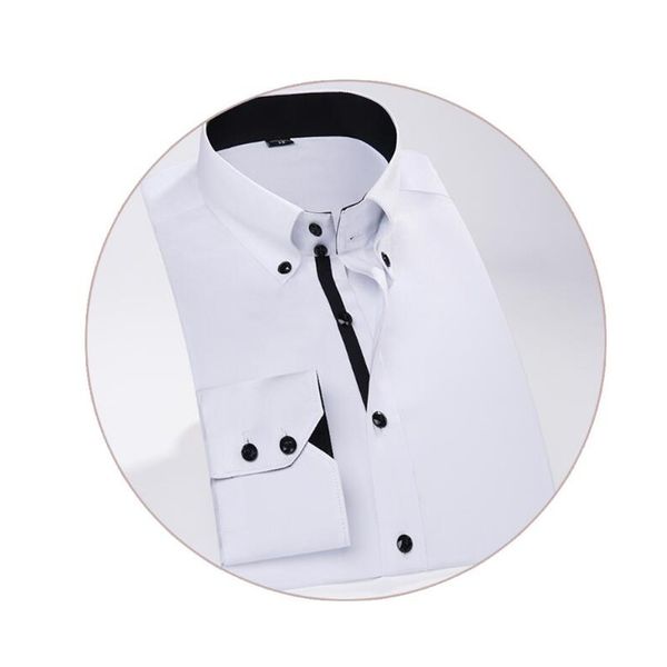 spring and autumn new men's lapel shirt men's business formal shirt slim long sleeve solid color, White;black
spring and autumn new men's lapel shirt men's business formal shirt slim long sleeve solid color, White;black