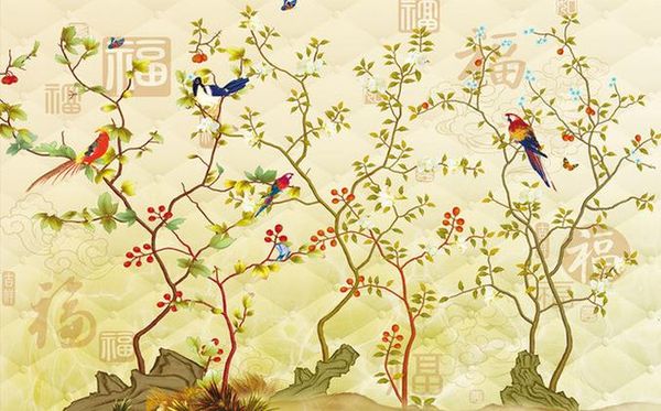 custom wall mural modern art painting mural wallpaper original flower and bird hand drawn tv background wall tv backdrop bedr
custom wall mural modern art painting mural wallpaper original flower and bird hand drawn tv background wall tv backdrop bedr