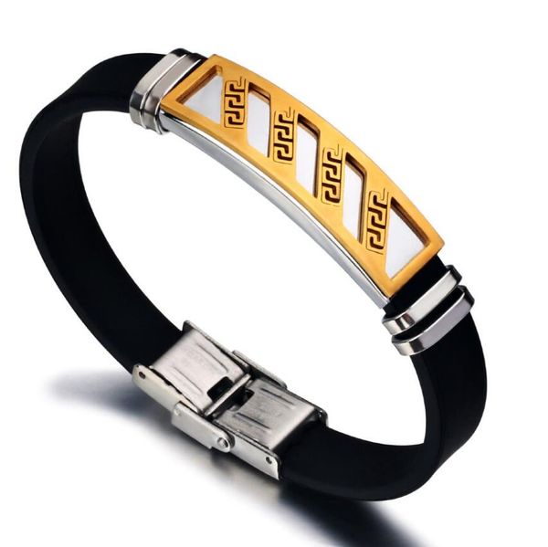 designer jewelry for couple bracelets stainless steel ginuine silicone bracelets wholesale fashion of shipping, Black
designer jewelry for couple bracelets stainless steel ginuine silicone bracelets wholesale fashion of shipping, Black