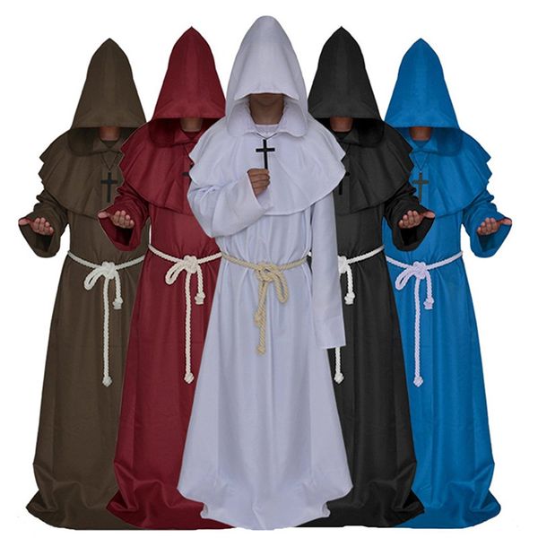 monk hooded robes cloak cape friar medieval renaissance priest cosplay costume halloween costume for women men d05760, Black;red
monk hooded robes cloak cape friar medieval renaissance priest cosplay costume halloween costume for women men d05760, Black;red