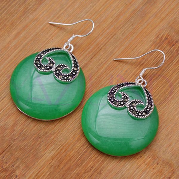 whosale vintage green natural stone elegant royal tibet silver earrings, Golden;silver
whosale vintage green natural stone elegant royal tibet silver earrings, Golden;silver