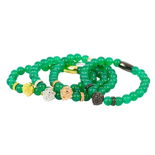 natural fresh precious stone prayer beads string bracelet with lion's head, lion's head has four colors can be choose, Black
natural fresh precious stone prayer beads string bracelet with lion's head, lion's head has four colors can be choose, Black